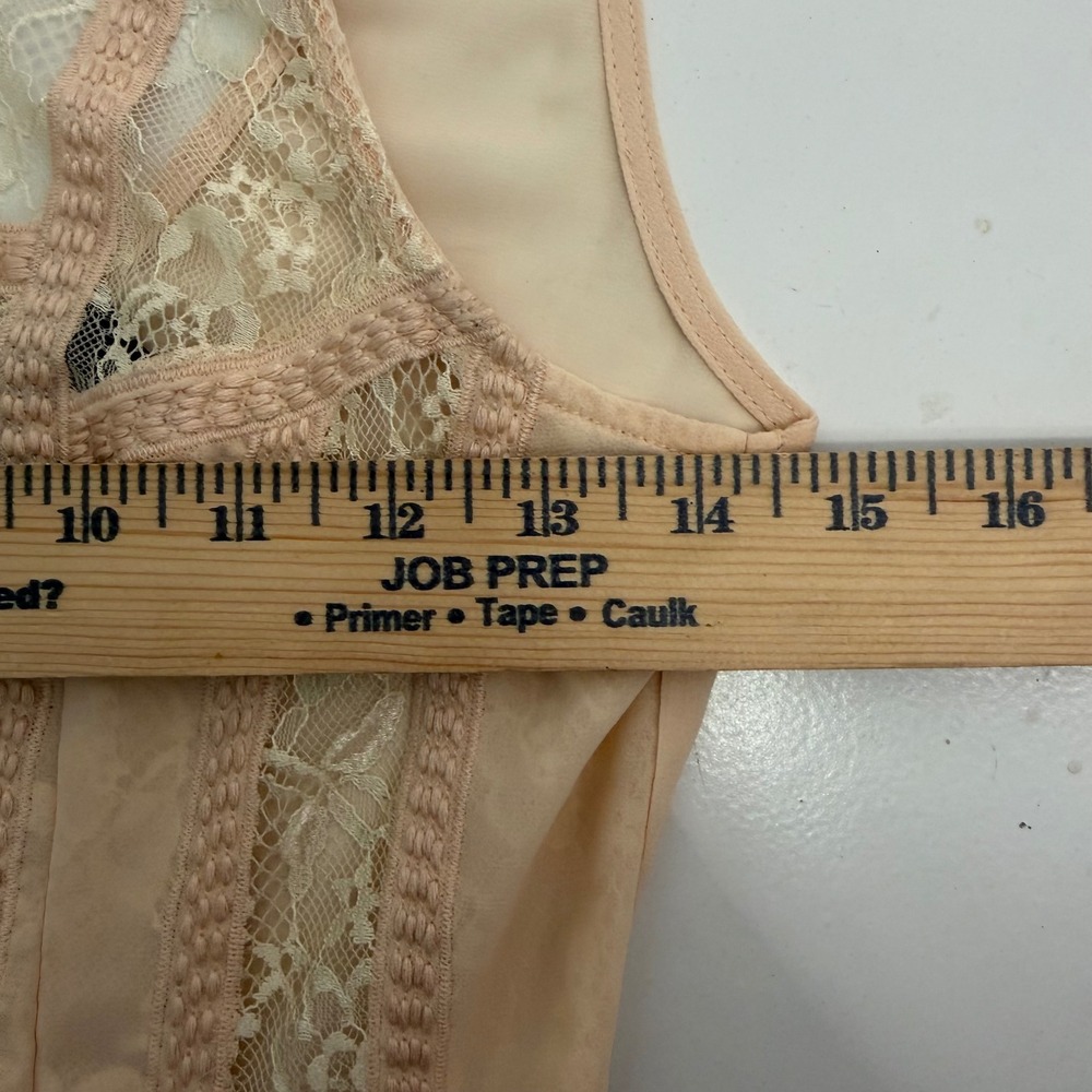 ASTR the Label Peach Lace Panel Maxi Dress Sleeveless V-Back‎ size XS - Picture 7 of 7